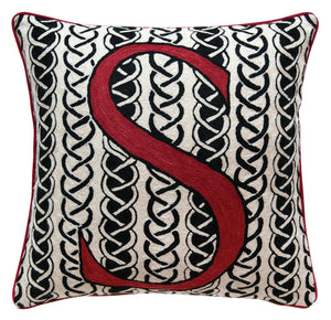 Alphabet S Cushion by Sue Timney