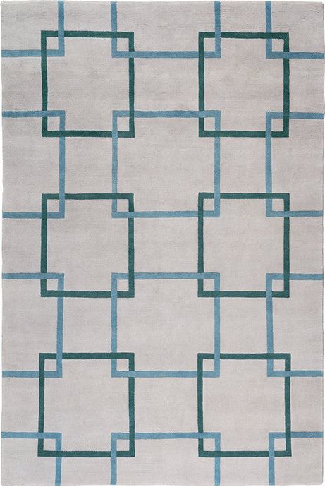Square Chains Teal by The Rug Company